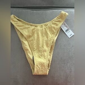 Pacsun Yellow eyelet bikini bottom. Size XS. NWT